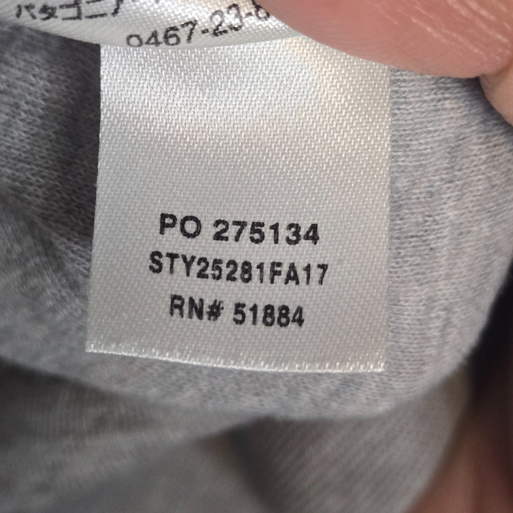 Patagonia Organic Cotton Quilt Snap-T® Pullover Drifter Grey W/ Dark Ruby Size M - Picture 14 of 15